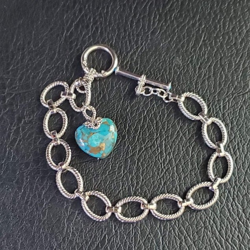 MONTANA SILVERSMITHS Untamable Heart Turquoise Bracelet BC5189 Western Box Gift